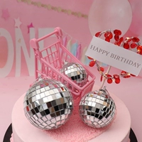 Net red birthday cake trang trí cô gái trái tim gương gương tráng miệng trang trí bóng sinh nhật trang trí bánh sinh nhật - Trang trí nội thất trang trí nhà cửa