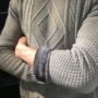 Áo len nam mùa thu và mùa đông của nam giới cộng với áo len cổ tròn dày nhung áo khoác len nam