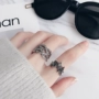 S925 sterling bạc nhẫn sinh viên hipster Nhật Bản và Hàn Quốc sáng tạo mở cá tính đơn giản tươi retro phiên bản rộng chỉ số nhẫn nữ nhẫn đôi pnj