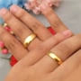 Việt Nam Sha Jin Glossy Đàn ông và Phụ nữ Mô phỏng Cặp đôi mạ vàng Nhẫn màu vàng Mở dài Màu sắc vượt thời gian 18k Quà tặng nhẫn vàng nữ