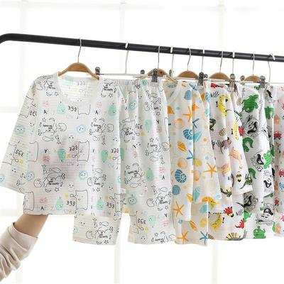 taobao agent Summer cotton pijama, thin set, long sleeve