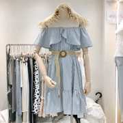 Mùa hè 2019 phong cách mới từ cổ áo quây xù váy sọc nữ retro phổ biến váy Pháp - Sản phẩm HOT