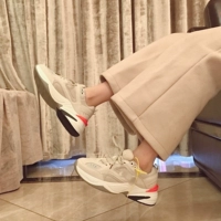 Zhang Xiaolu bị hỏng mã giày Quảng Châu thực sự P tròn đầu thấp giúp muffin dưới đáy dày buộc dây giày thể thao sinh viên bình thường sandal nữ hàn quốc