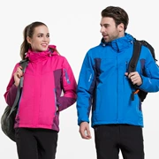 Áo khoác thể thao ngoài trời màu sắc phù hợp với áo khoác 2 bộ quần áo ấm Áo chống thấm nước ấm áp để tham gia