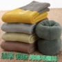 Vớ trẻ em mùa đông cotton dày cộng với nhung để giữ ấm cho bé trai và bé gái lớn trong chiếc khăn ống vớ cotton mùa đông tất lưới cho bé