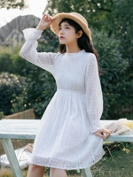 Весенняя белая летняя одежда, свежая юбка, кружевное платье, 2020