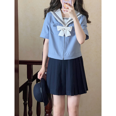 taobao agent Genuine summer Japanese school skirt, top, dress, uniform, set