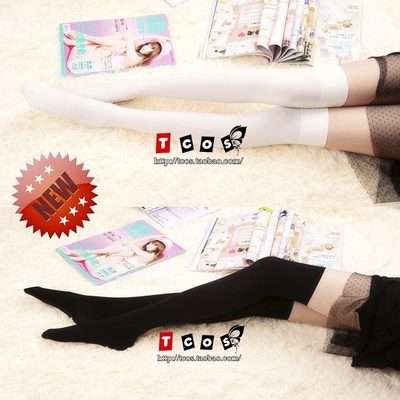 taobao agent Black white velvet swan, socks, cosplay