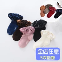 Новая корейская версия женского высококачественного детей и девочек, младенцев, чистый хлопковый шелковый атлас, носки для носка носка, детские носки