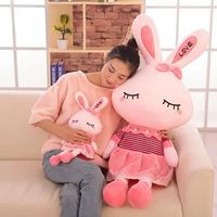 Плюшевый кролик, милая игрушка, розовая маленькая тряпичная кукла для сна, белый кролик