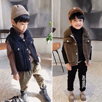 Mùa thu đông 2018 trai mới phiên bản Hàn Quốc áo vest vest cừu trong áo khoác trẻ em ấm áp cho bé gái thời trang ngoài áo tắm ao quan tre em