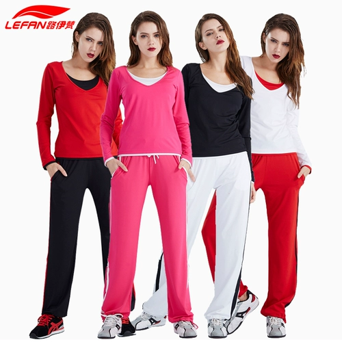 Весенняя осенняя одежда для йоги, комплект, спортивный лонгслив, штаны для спортзала, оверсайз, высокая талия