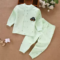 Baby Qiuyi Qiuku Set 0-5 Năm Trẻ em Đồ lót cardigan 3 Nữ Baby Boy Đồ lót cho bé Mùa xuân và Mùa thu Cotton - Quần áo lót quần áo giữ nhiệt trẻ em