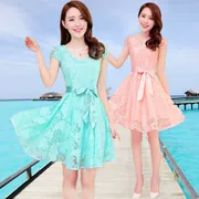 Đầm ren nữ mùa hè 2019 Váy mới nữ mùa hè nữ phổ biến phiên bản Hàn Quốc của quý cô mảnh mai. - A-Line Váy
