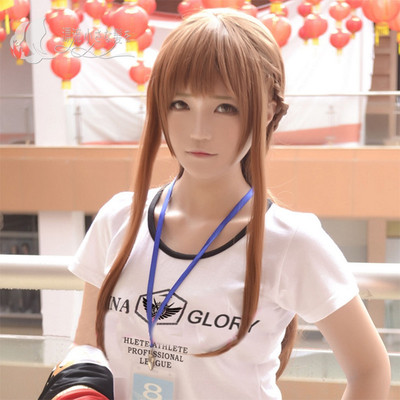 taobao agent Steamed Bun Home COS Wig Full -time Master Su Mucheng National Team Version Wig Brown -shaped Wig 80cm