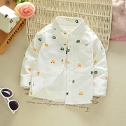 Áo sơ mi bé gái tay dài cotton cotton 2018 xuân hè mới cho bé sơ sinh 0-1-3 tuổi 4