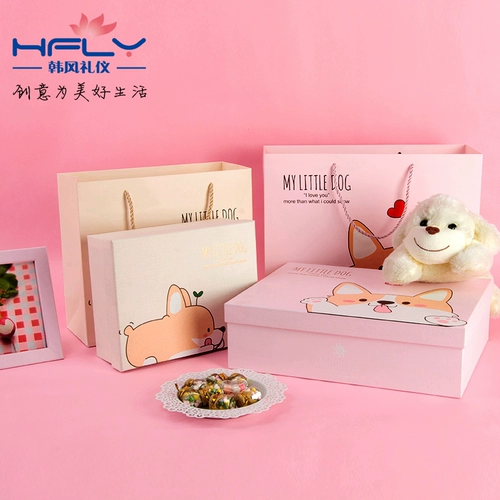 Модная мультяшная подарочная коробка для матери и ребенка, прямоугольный комплект, сумка-чехол, подарок на день рождения