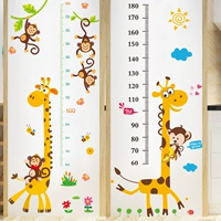 Мультяшный детский ростомер с животными на стену для спальни, украшение для детской комнаты, наклейки для детского сада, наклейка