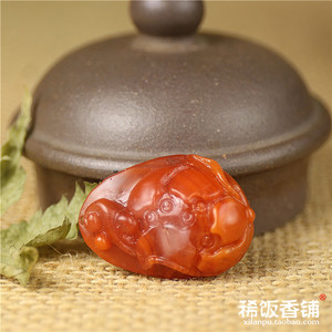 正宗高档云南保山南红玛瑙莲花挂件吊坠居家饰品挂坠吊坠收藏