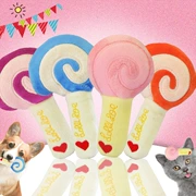 Lollipop sang trọng thanh âm đồ chơi ba màu tùy chọn thú cưng chó mèo vật nuôi cung cấp đồ chơi dài khoảng 5cm - Mèo / Chó Đồ chơi