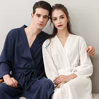 Летний тонкий банный халат для влюбленных подходит для мужчин и женщин, в корейском стиле