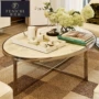 Bàn đá cẩm thạch sau hiện đại bàn cà phê đơn giản hiện đại hình bầu dục phòng khách bằng kim loại inox ánh sáng sang trọng nội thất tùy chỉnh - Bàn trà bàn gỗ giá rẻ