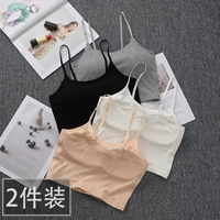 Mỹ trở lại sling lưới vụ nổ đỏ phần áo ngực không có vòng thép chạm đáy chống ánh sáng bọc ngực ống đồ lót học sinh nữ - Ống áo ngực hở lưng