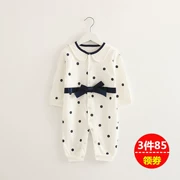 Quần áo trẻ em phù hợp với mùa hè cho bé gái Quần áo sơ sinh cho bé 0 tuổi 3 tháng 6 Bộ đồ cotton nam 1 mùa xuân và mùa thu - Áo liền quần