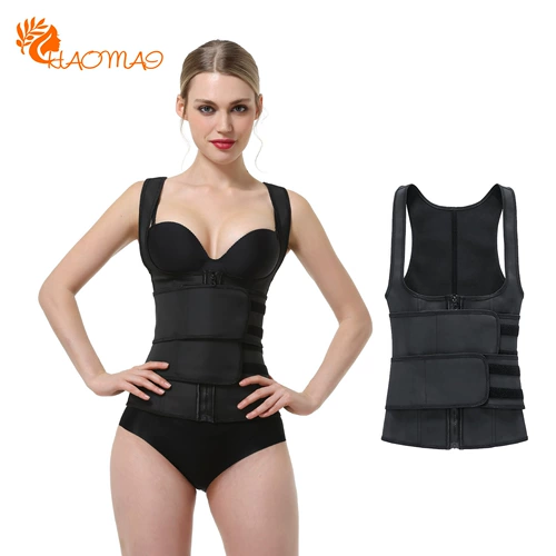 Спортивный корсет, ремень, послеродовой бондаж с молнией, латексный жилет