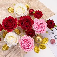 520 День Святого Валентина с высоким содержанием моделирования цветочной розовой пакет декоративный цветочный пирог декоративный цветочный пластиковый платеж -в заглушку -ин -в