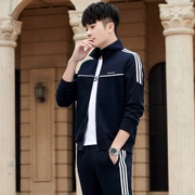 Wan Jielong Sports Yuanyang Yoga Size lớn 2019 Mới Jin Leao Bộ đồ mùa xuân và mùa thu - Thể thao sau