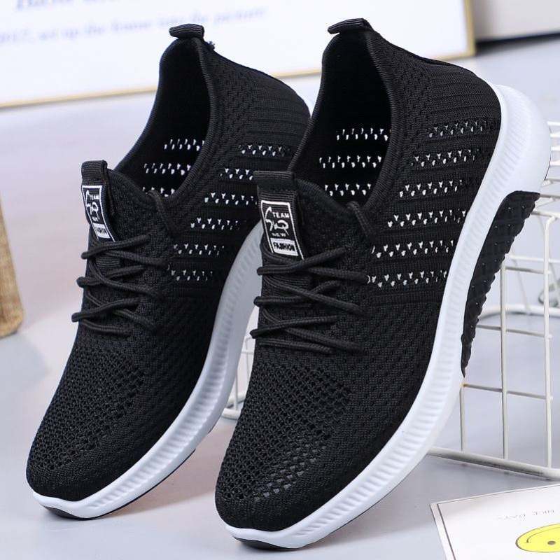 A03 Black Tennis Shoes Standard SizeThe old Beijing cloth shoes female motion leisure time Mom shoes Middle aged and elderly Walking shoes new pattern comfortable non-slip Women's Shoes Shoes for the elderly