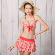 Bộ đồ bơi bikini ba mảnh mới Ngực nhỏ thu thập gợi cảm váy nhỏ tươi mát áo tắm nữ - Bikinis