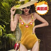 Áo tắm nữ thể thao bảo thủ học sinh Xiêm tam giác che bụng đã mỏng Hàn Quốc suối nước nóng nhỏ bơi áo tắm - Bộ đồ bơi One Piece
