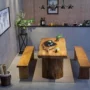 Retro văn phòng tiếp tân đồ nội thất hiện đại phong cách Trung Quốc tinh khiết bàn trà gỗ kungfu bàn trà có thể được tùy chỉnh - Đồ gỗ ngoài trời ghế nằm hồ bơi