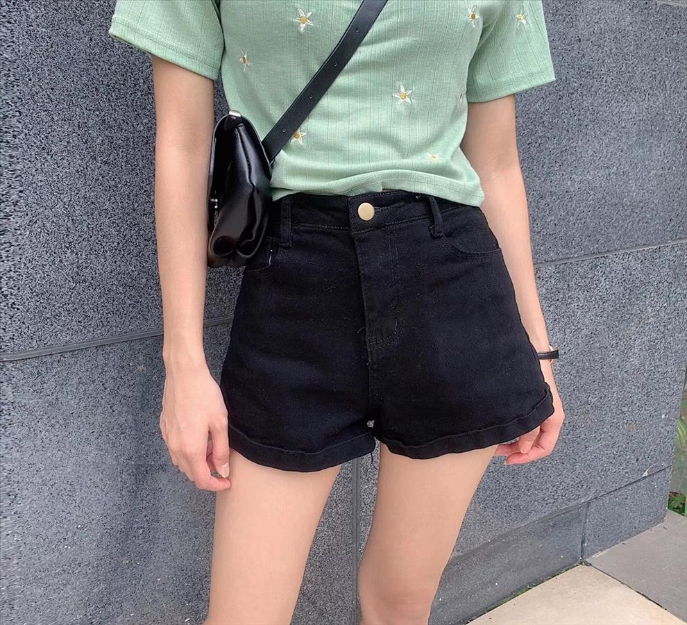 Free Post SPG 2019 Spring and summer Good practice/Show thin/Solid Retro Paige Curling cowboy shortsin the Women's clothing/Boutique , Jeans  category - from Buy2taobao.com to provide professional Taobao agent buy service