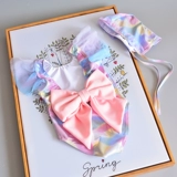 Брендовый детский купальник, костюм с бантиком