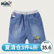 Pencil Club Kids 2019 Summer New Boy Jeans Boy Quần short Trẻ em Năm Quần - Quần jean