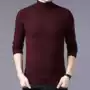 Buồng khách áo len cashmere cho nam mùa đông có thể được biến thành áo len cao cổ nam màu rắn ấm áo len kích thước lớn màu đỏ - Áo len thể thao / dòng may áo len cánh dơi