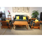 Su lê mới phong cách Trung Quốc Hedgekey sofa gỗ hồng mộc Kết hợp phòng khách gỗ rắn đồ gỗ gụ ba ghế sofa - Bộ đồ nội thất