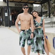 Cặp đôi mới phù hợp với bộ bikini bikini áo tắm nữ thép hỗ trợ tập hợp áo ngực nam quần đi biển kỳ nghỉ áo tắm - Vài đồ bơi