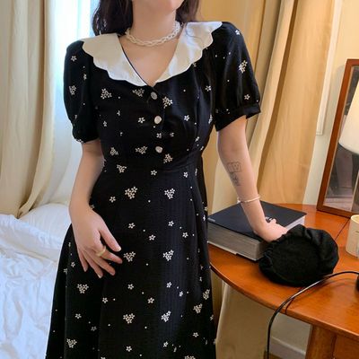 taobao agent Summer dress, plus size, french style, flowered