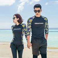 Bộ đồ lặn Hàn Quốc quần áo sứa nữ mặt trời snorkeling áo tắm dài tay khâu tách bộ đồ đôi nam quần áo lướt - Vài đồ bơi 	đồ đôi tắm biển đẹp
