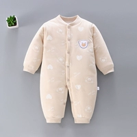 Детское демисезонное хлопковое термобелье, боди, стеганый пуховик, комбинезон для новорожденных, куртка, увеличенная толщина