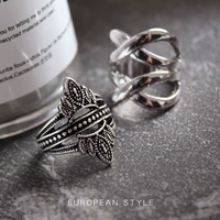 Ретро трендовое кольцо подходит для мужчин и женщин, 99 карат, европейский стиль, простой и элегантный дизайн, в стиле панк, на указательный палец