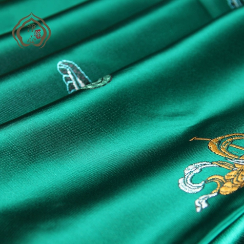 Hada Buddhist Eight Abosyble Aboysial Lose шелковая вышивка Harda Hada Parath Бесплатная доставка Большая бутик -вышивка зеленая