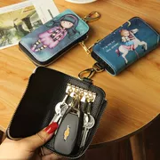 Chìa khóa túi nhỏ Phim hoạt hình xe chìa khóa túi lưu trữ túi nữ dung lượng lớn Phiên bản tiếng Hàn của quạt đa năng đơn giản dễ thương - Trường hợp chính