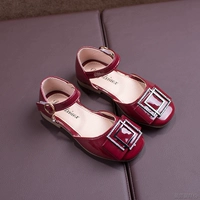 Весенняя летняя детская обувь для кожаной обуви для школьников, сумка для обуви, сандалии, наряд маленькой принцессы, коллекция 2021, в корейском стиле