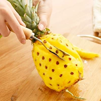 Ананас из нержавеющей стали Удалить семена ананаса с зажимом, нож для ногтей, креативные кухонные инструменты, ананас, чтобы удалить зажим для семян