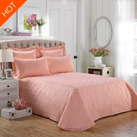 Chăn bông châu Âu quilted quilted quilt bìa dày bông màu rắn giường đơn mảnh 1,8m giường ba hoặc bốn bộ - Trải giường drap giuong